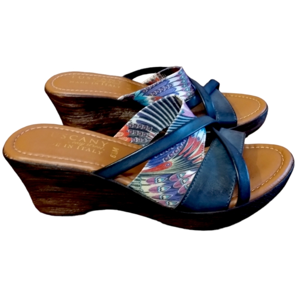 TUSCANY by Easy StreetⓇ Lucette Wedge Sandal Size 6 1/2 M